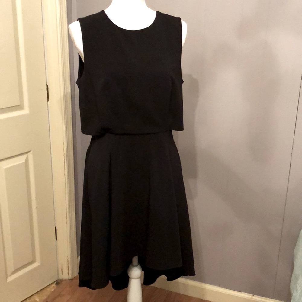 bebe Black High-Low Sleeveless Dress
